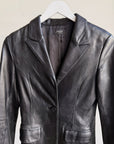 Raven Leather Blazer Jacket