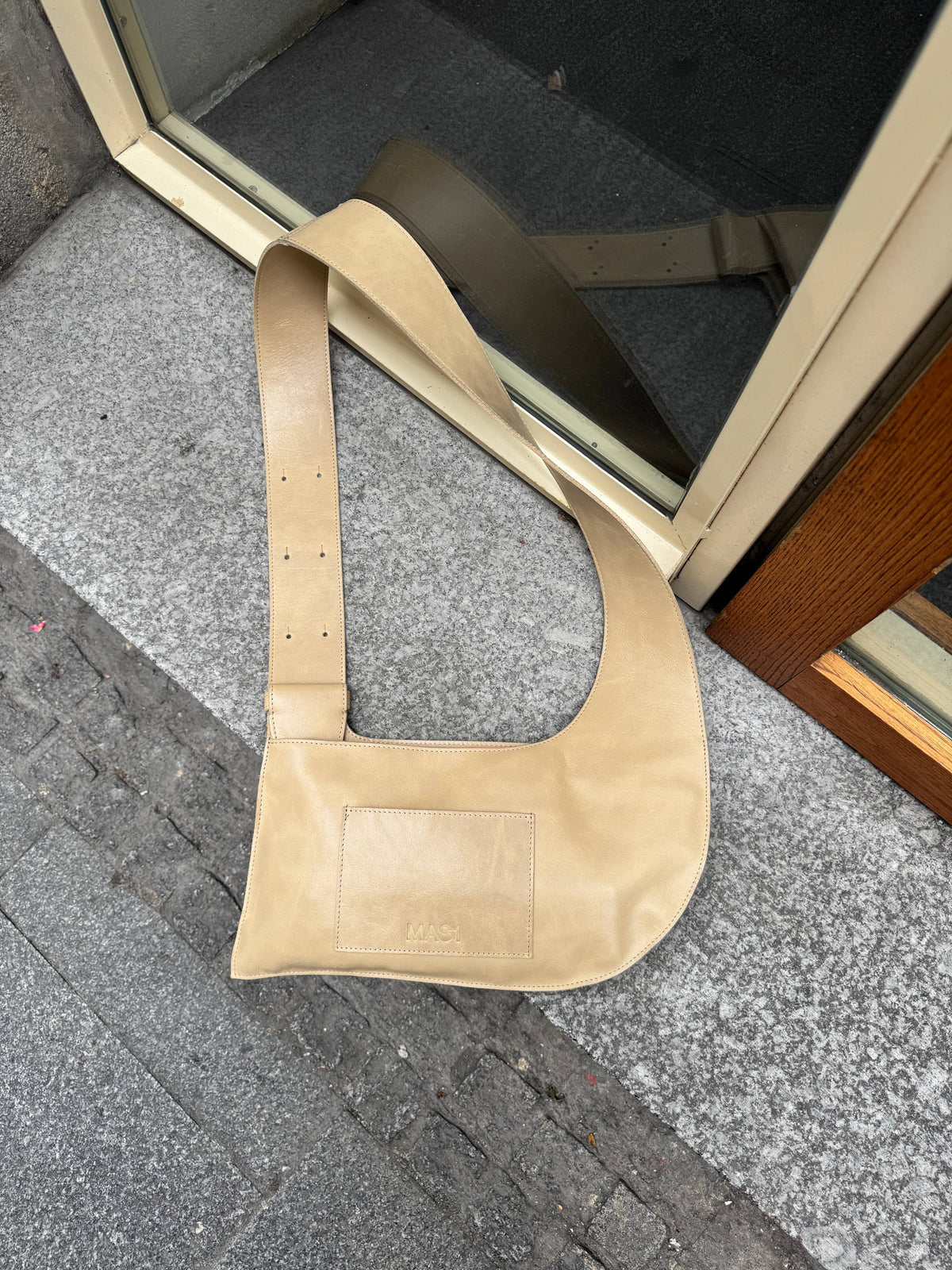 Mas1 | Bruna Leather Crossbody in Crema