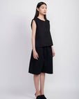 Ashley Rowe | Baggy Cotton Denim Jorts in Black