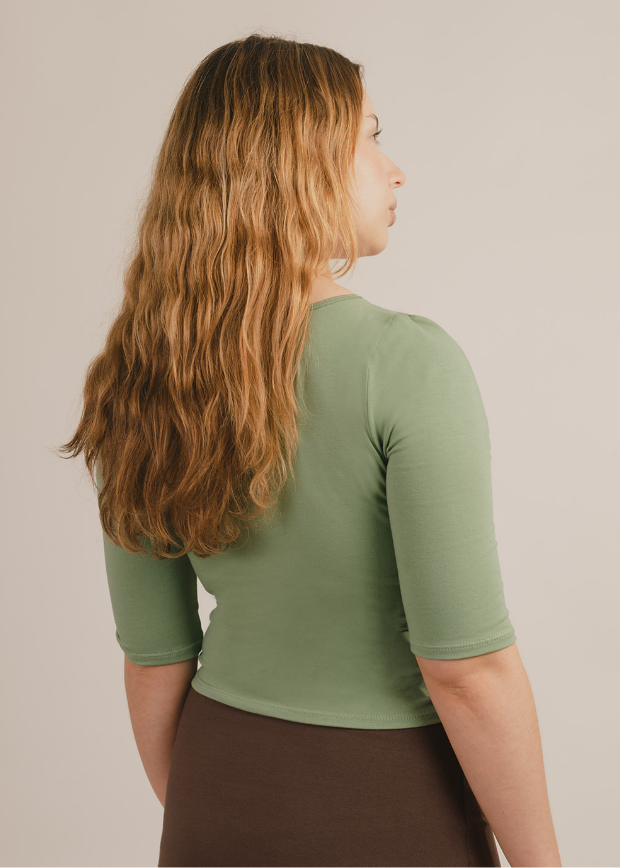 MPAZ STUDIO | Alma Keyhole Top in Apple Green - Hey Jude