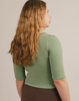 MPAZ STUDIO | Alma Keyhole Top in Apple Green - Hey Jude
