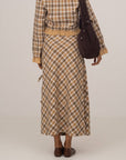Carmen Says | Brown Willow Plaid Wrap Skirt