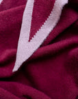 TBCo | Large Merino Triangle Scarf in Burgundy & Lilac