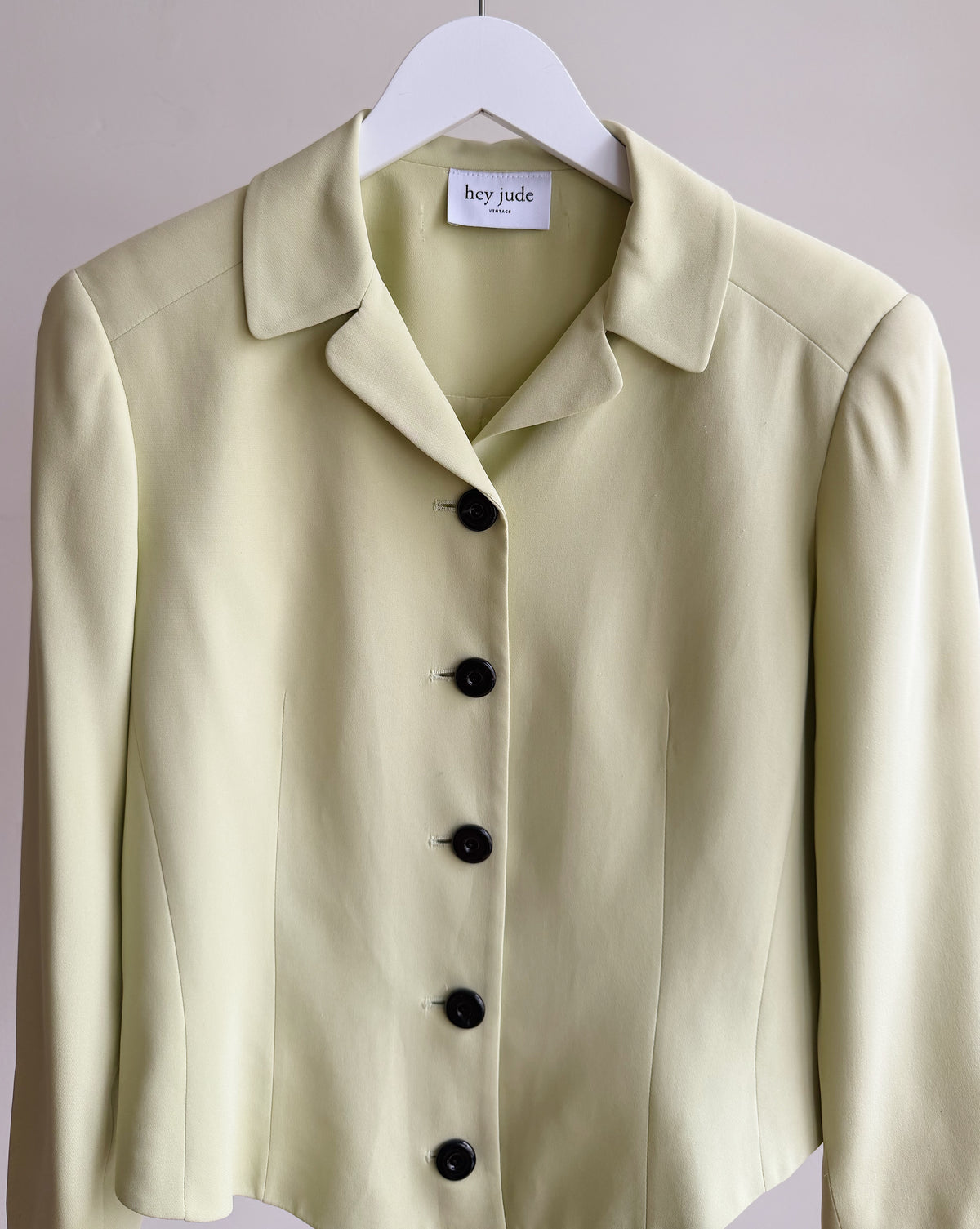 Pistachio Silk Blazer Jacket - Hey Jude