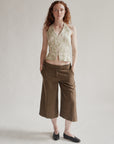 Seafoam Metallic Halter Top
