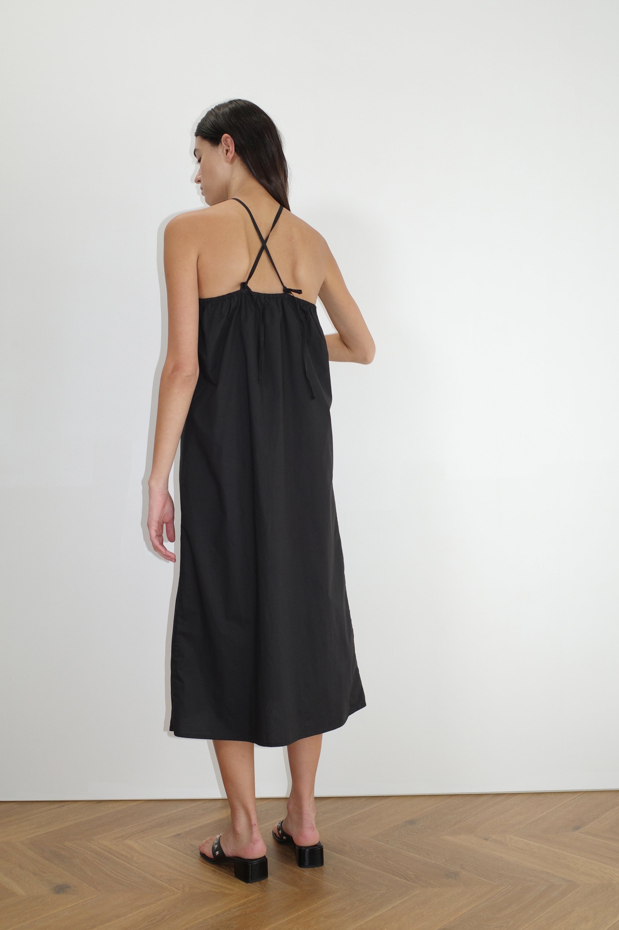 Deiji Studios | Keyhole Midi Dress in Black