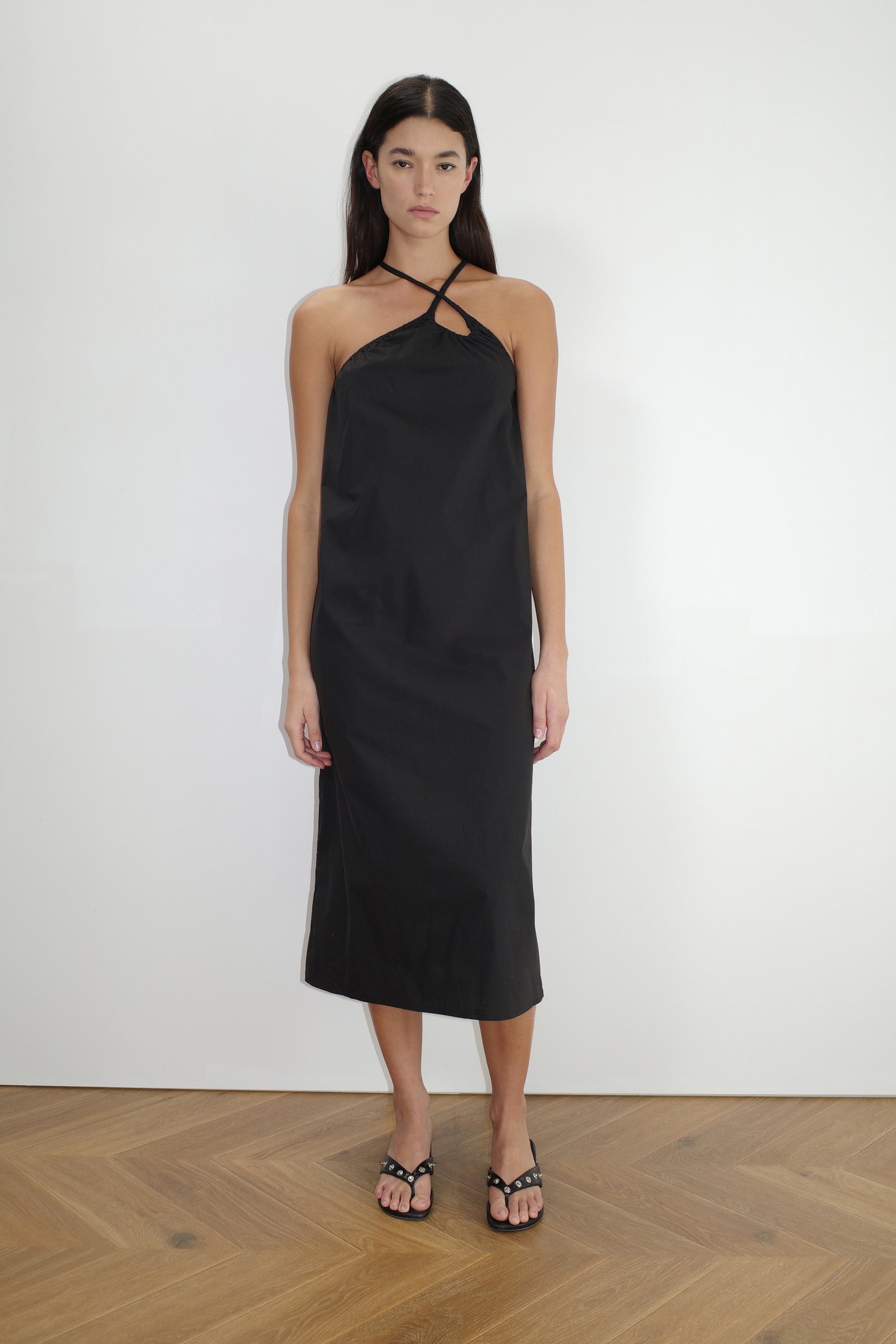 Deiji Studios | Keyhole Midi Dress in Black