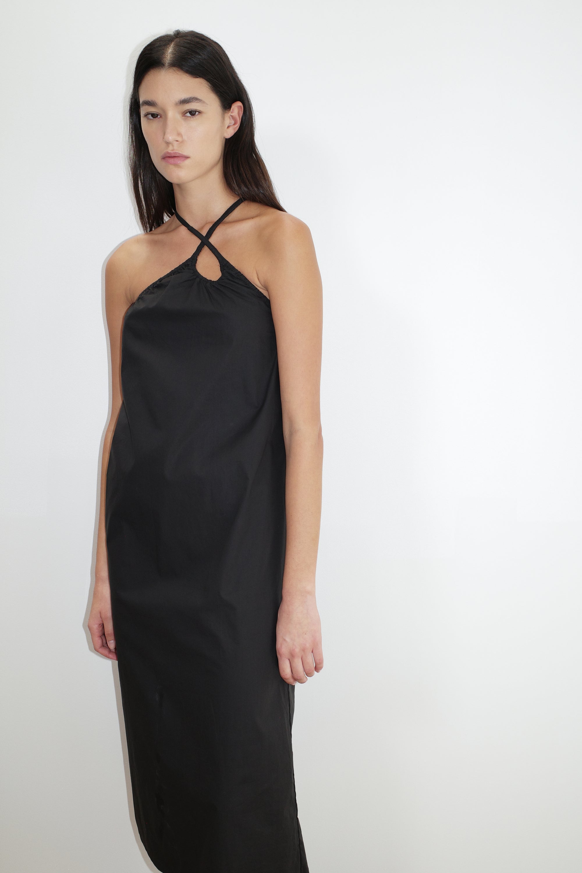 Deiji Studios | Keyhole Midi Dress in Black