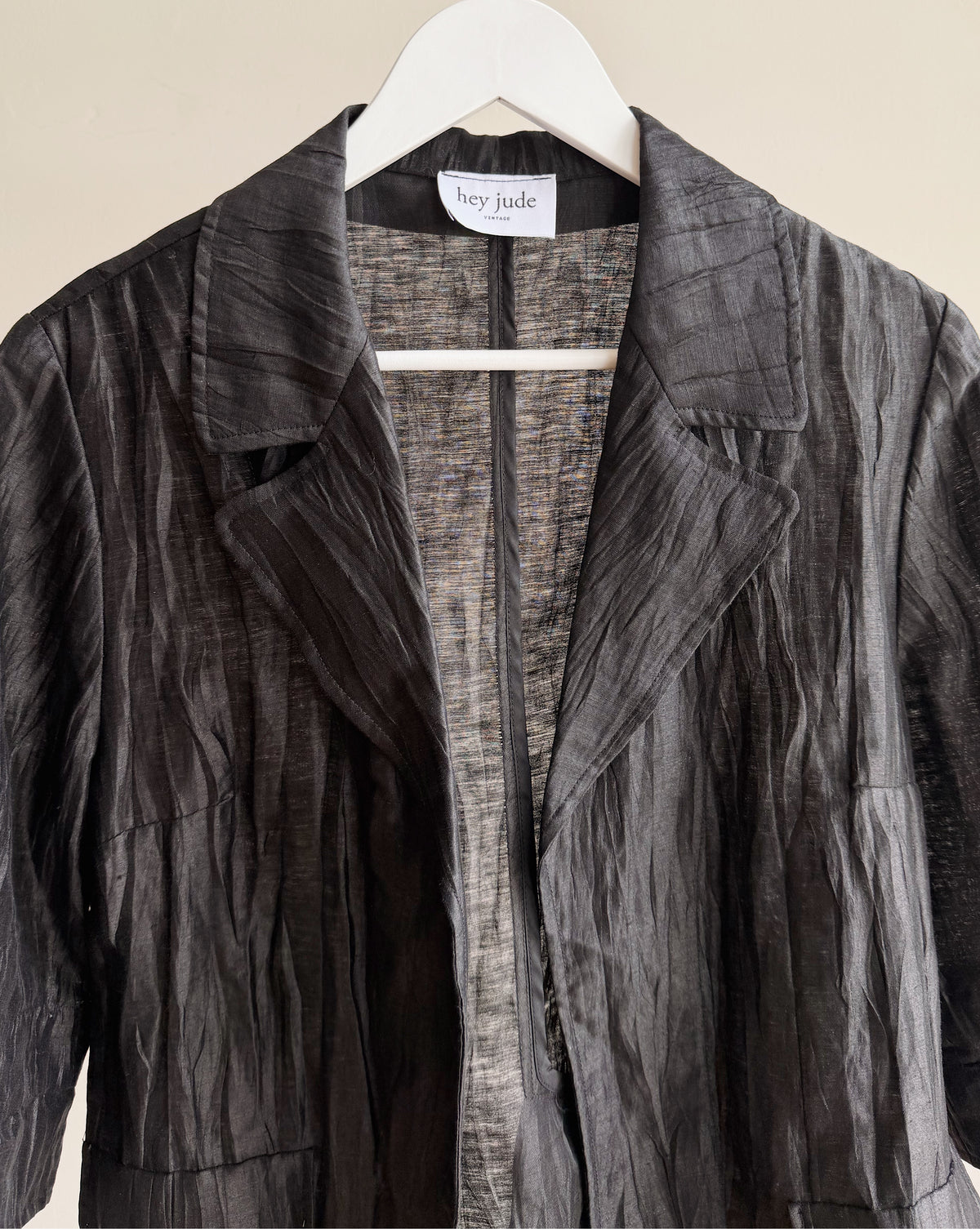 Ebony Textured Silk Jacket - Hey Jude