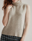 RL Cashmere Knit Sleeveless Turtleneck