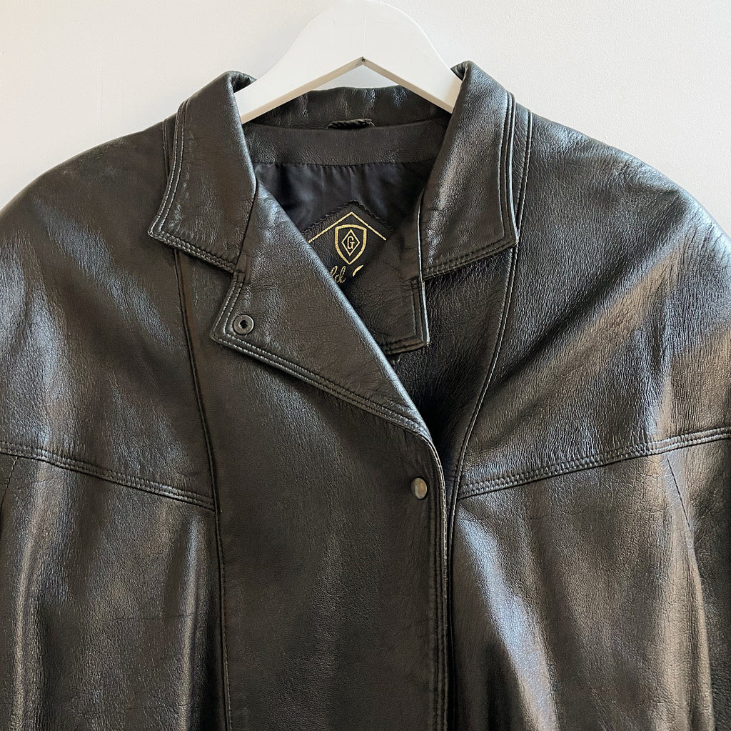 Ink Lightweight Leather Bomber
