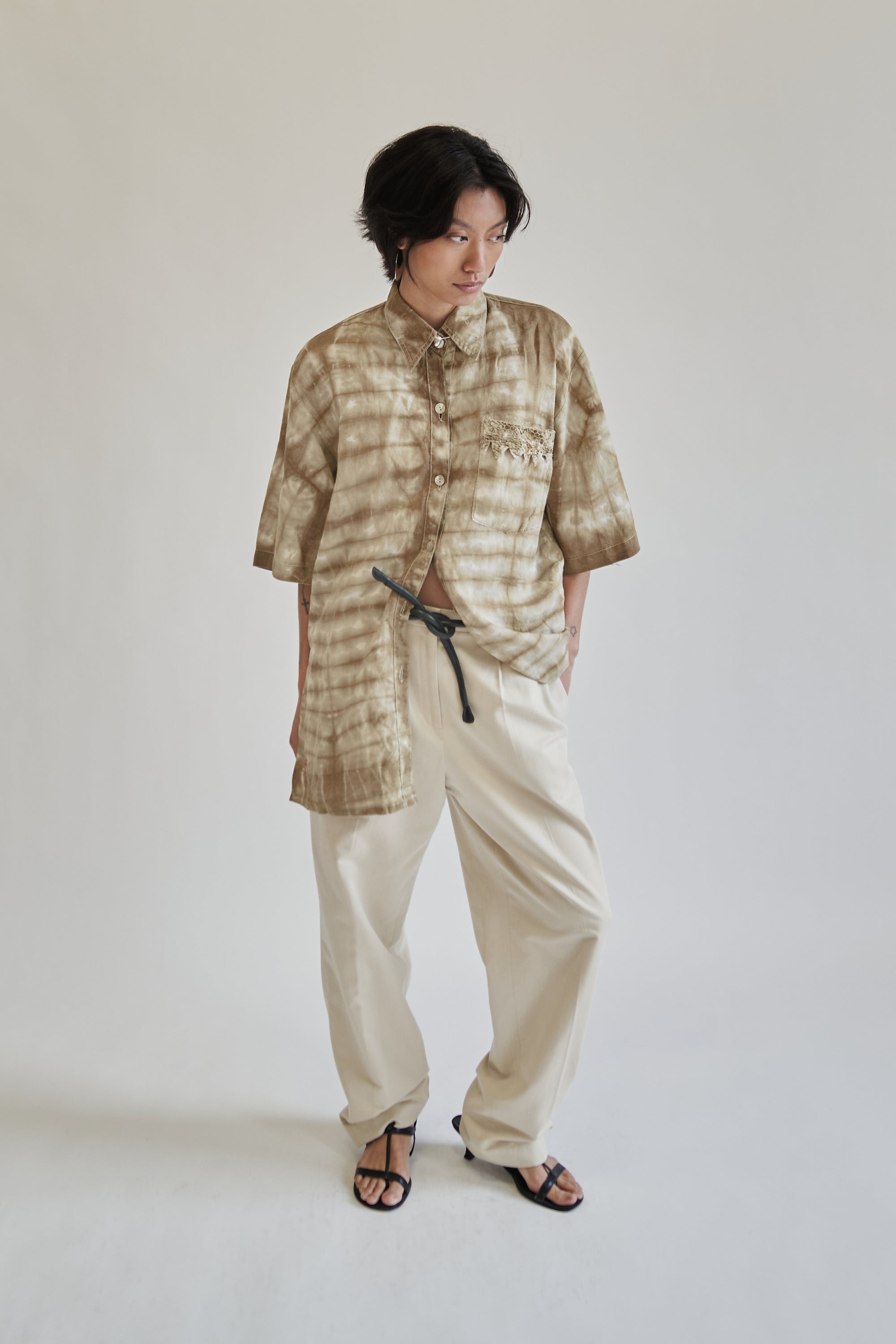 Bark Tie-Dye Linen Button Up - Hey Jude
