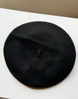 Black Wool Beret