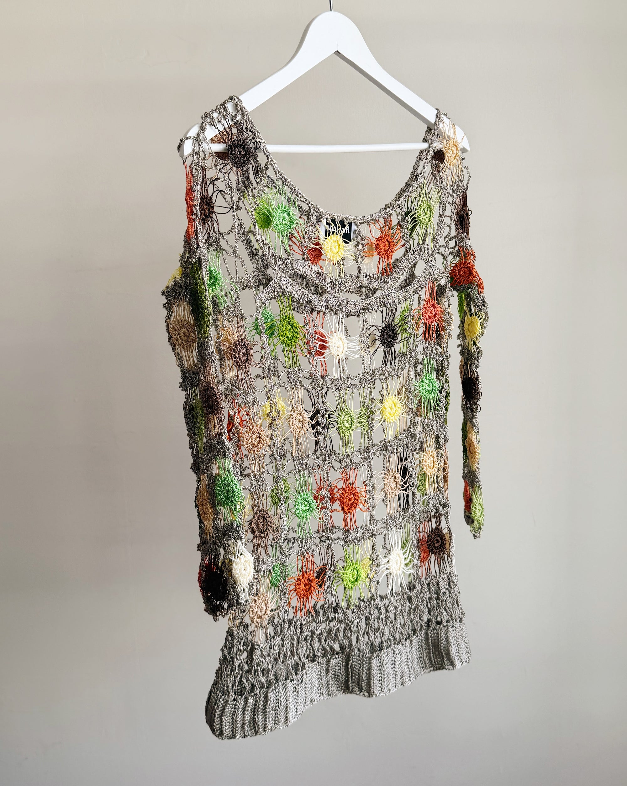Sundial Openwork Crochet Net Top