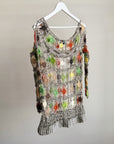 Sundial Openwork Crochet Net Top