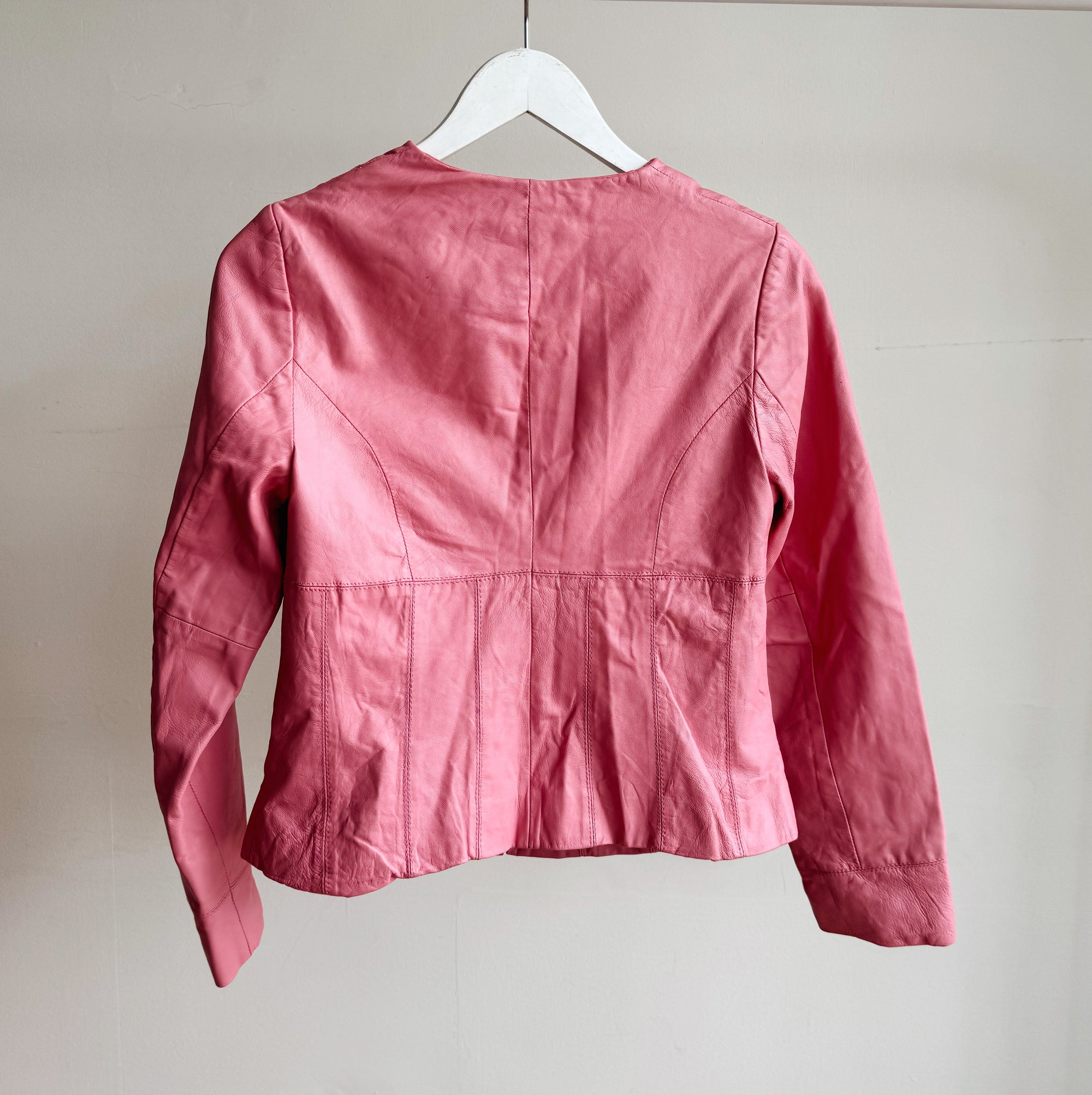 Hibiscus Half Zip Leather Jacket - Hey Jude