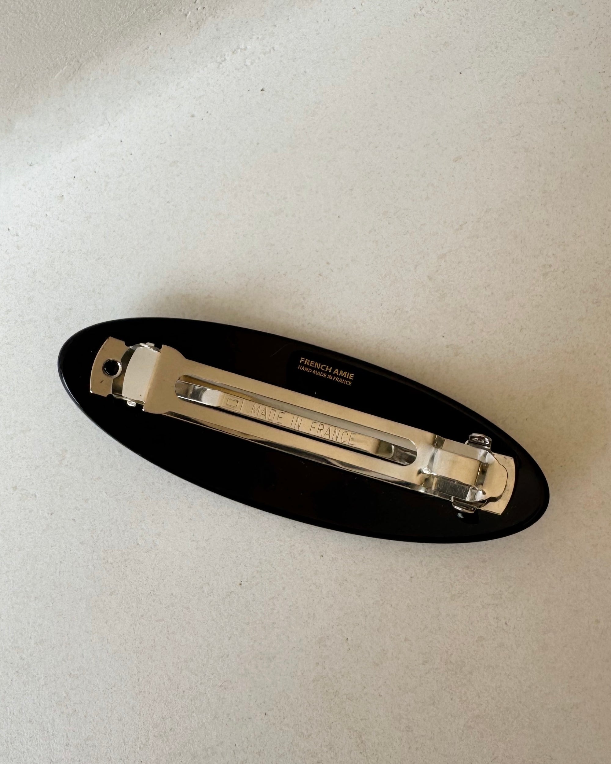 Parcelona | French Oval Hair Barrette in Black - Hey Jude