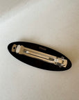 Parcelona | French Oval Hair Barrette in Black - Hey Jude