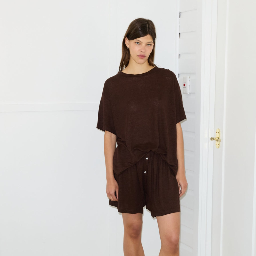Deiji Studios | Soft T-Shirt in Chocolate