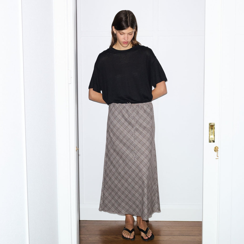 Deiji Studios | Bias Skirt in Grandpa Check