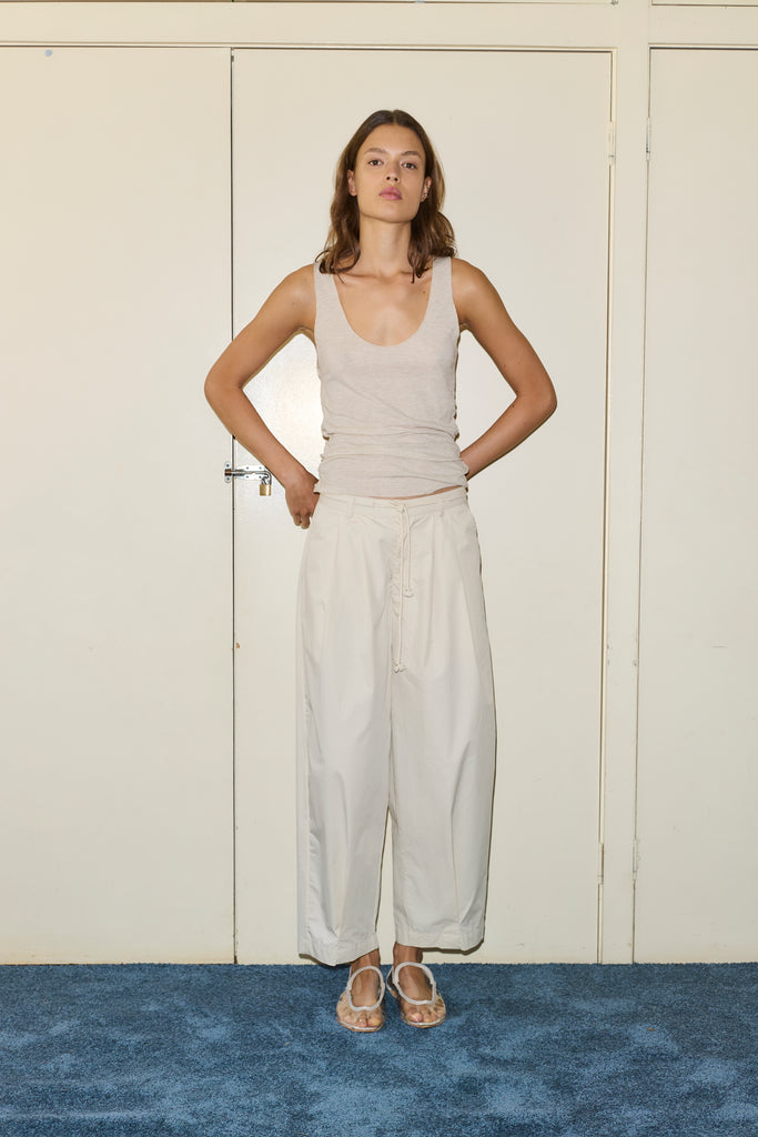 Deiji Studios | Cotton Pant in Off White