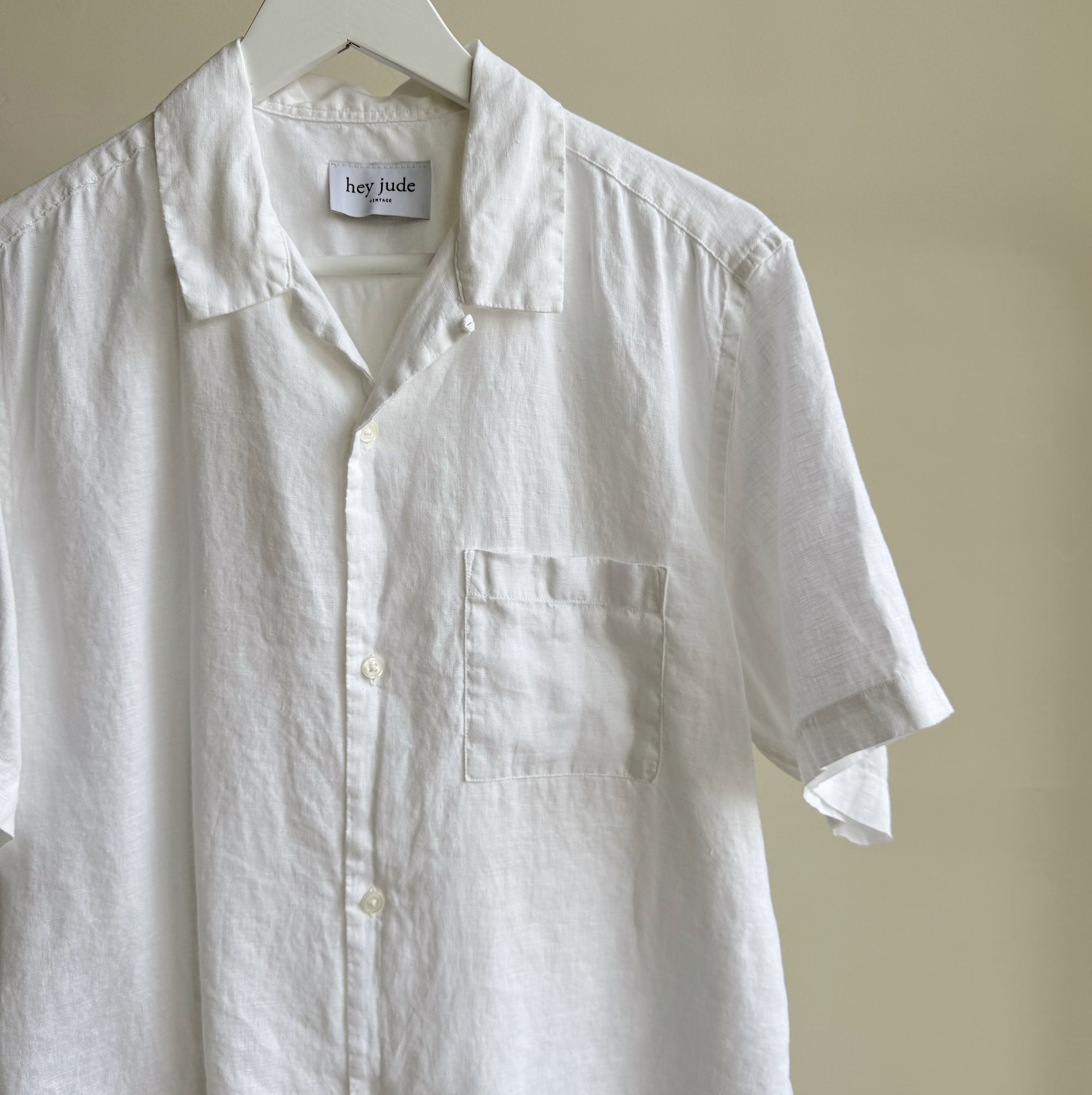 Cloud Linen Short Sleeve Button Up