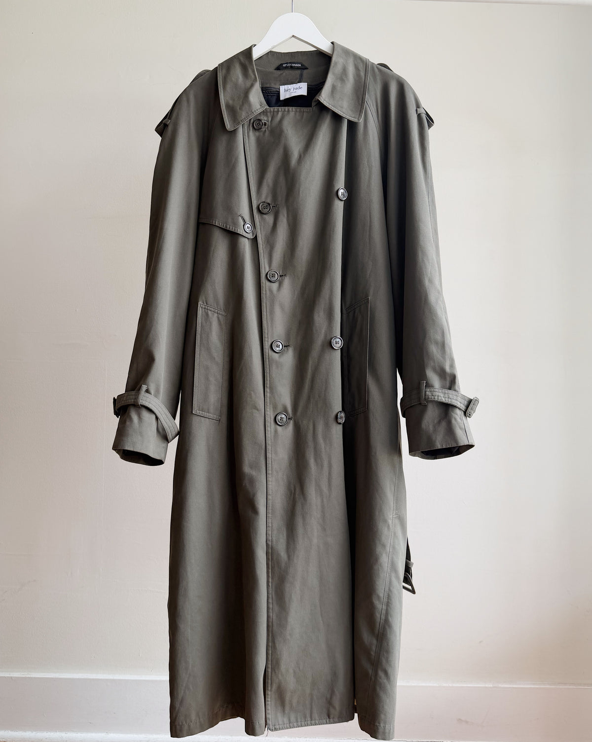 Moss Cotton Utilitarian Trench Coat - Hey Jude