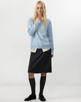CUBIC | Wool Relaxed Crewneck Sweater in Sky Blue