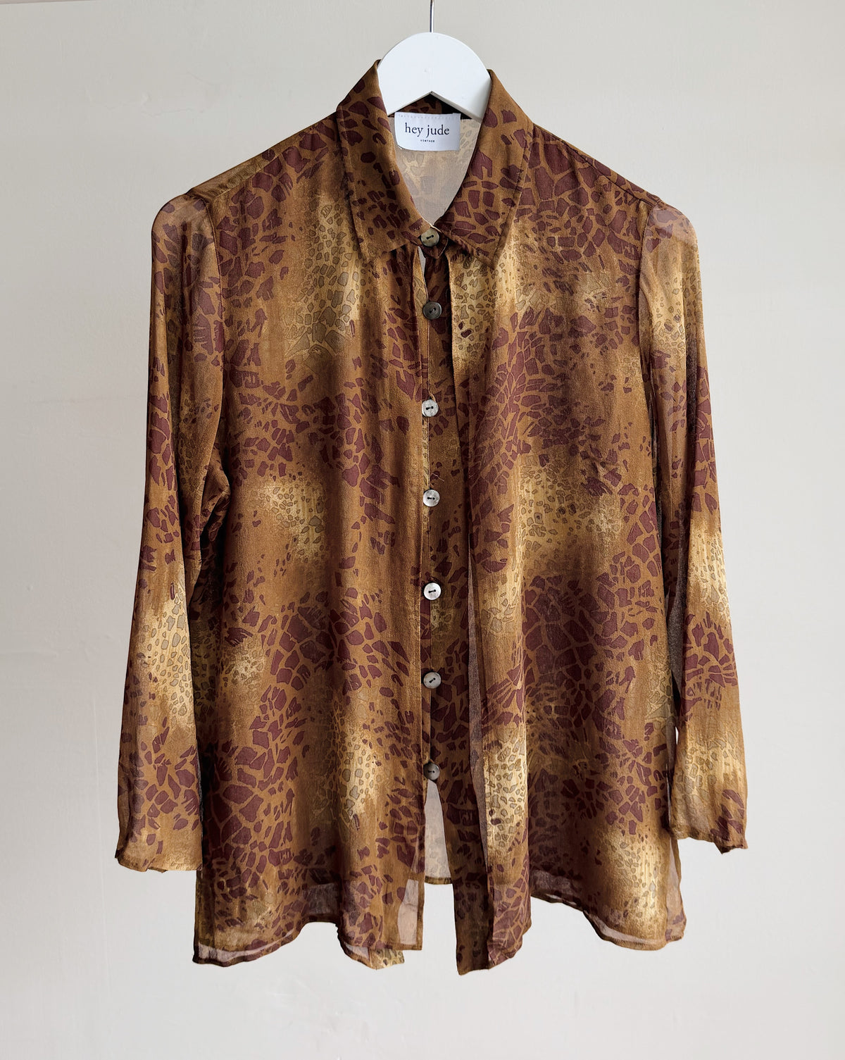 Animal Print Silk Layered Blouse - Hey Jude