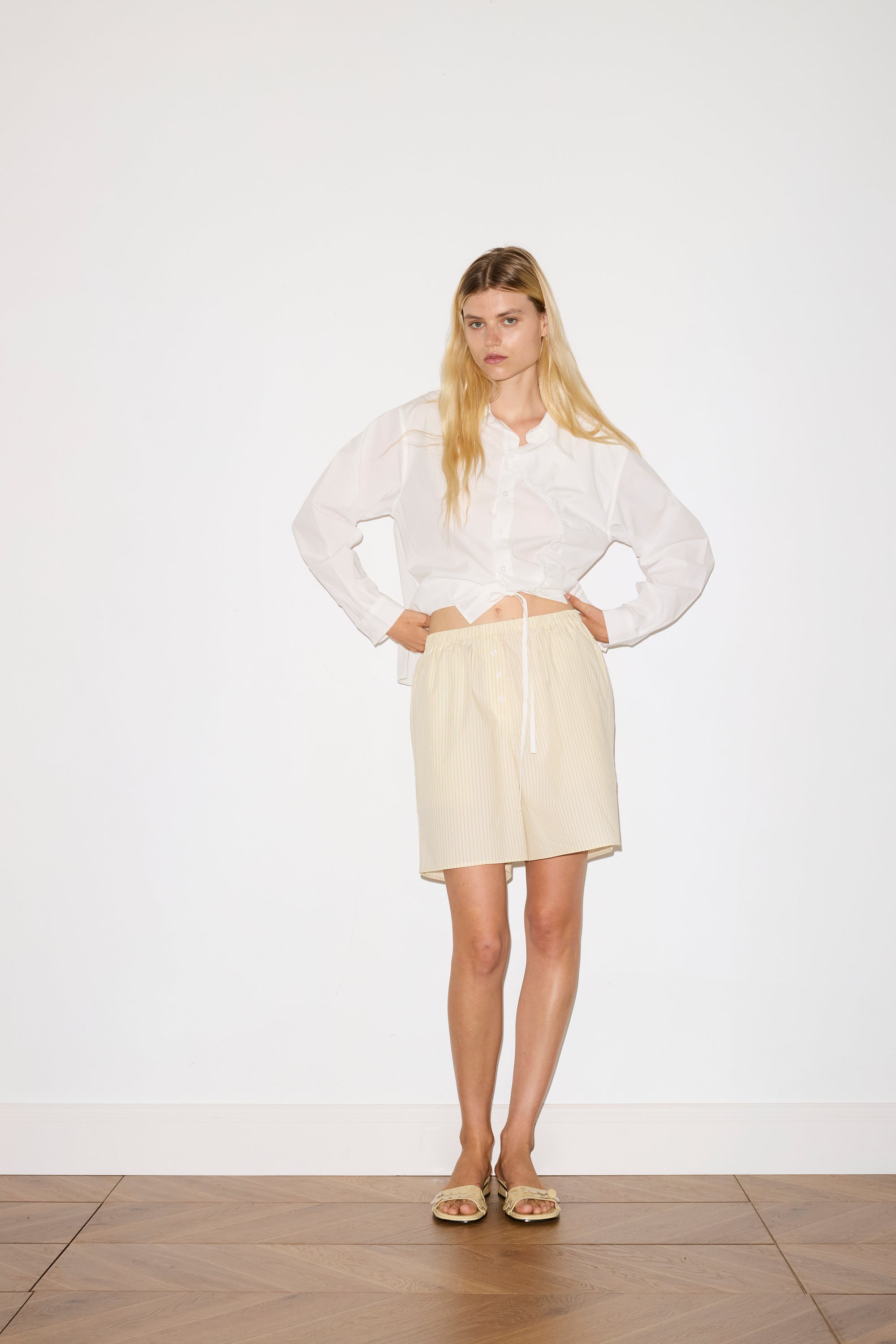 Deiji Studios | Arch Tie Shirt in White