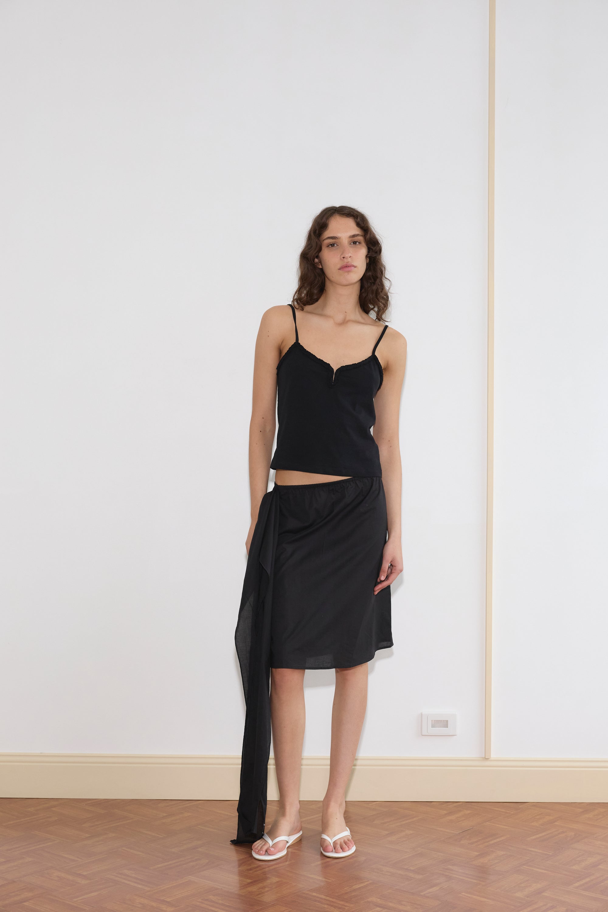 Deiji Studios | Scarf Midi Skirt in Black - Hey Jude