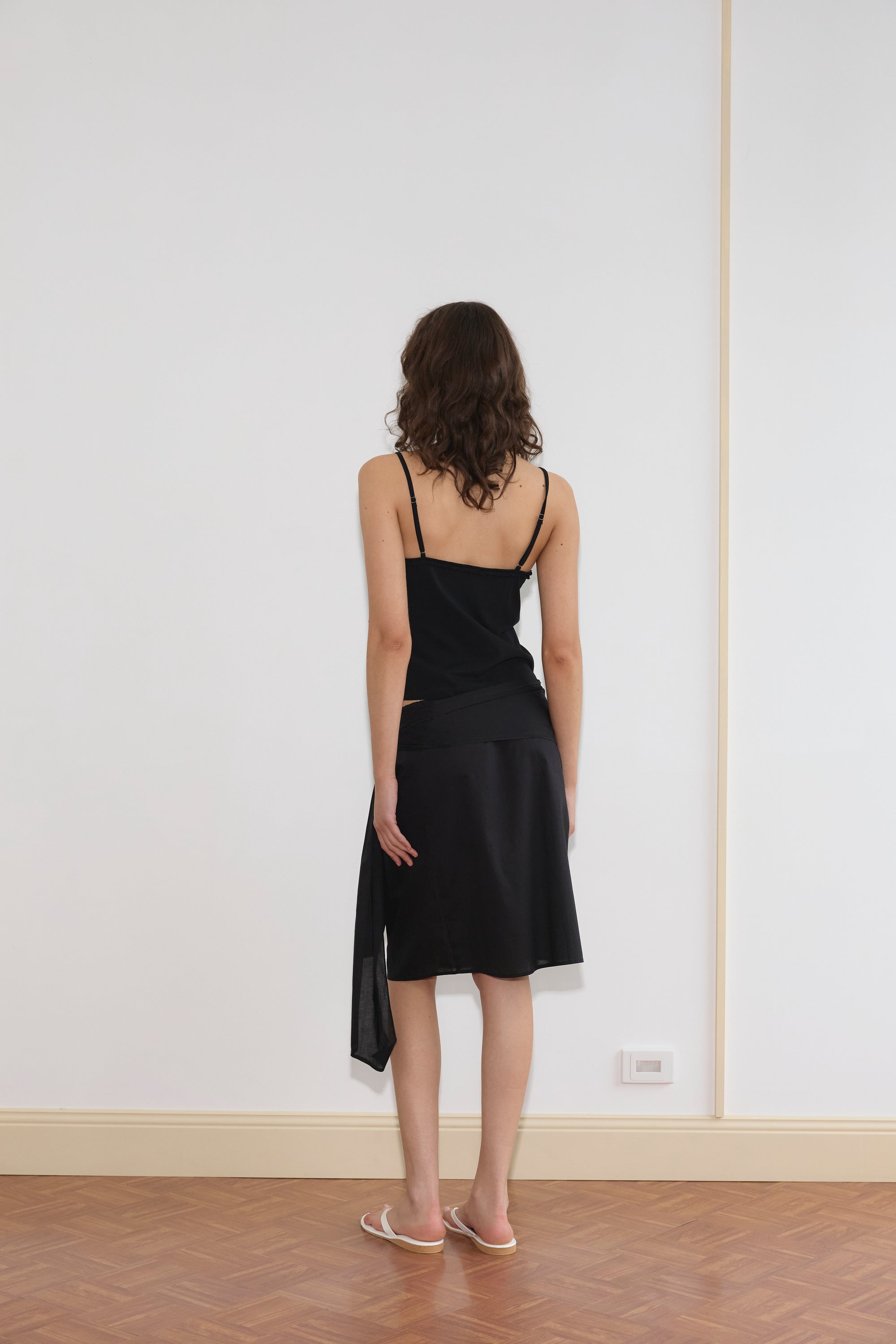 Deiji Studios | Scarf Midi Skirt in Black - Hey Jude