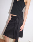 Deiji Studios | Scarf Midi Skirt in Black - Hey Jude