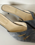 Slate Blue Suede Pointed Mule | Size 41 - Hey Jude