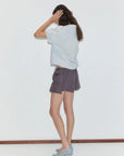 Deiji Studios | Micro Pocket Short in Mulberry Stripe PRESALE