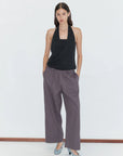 Deiji Studios | Loop Pant in Mulberry Stripe PRESALE