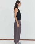 Deiji Studios | Loop Pant in Mulberry Stripe PRESALE