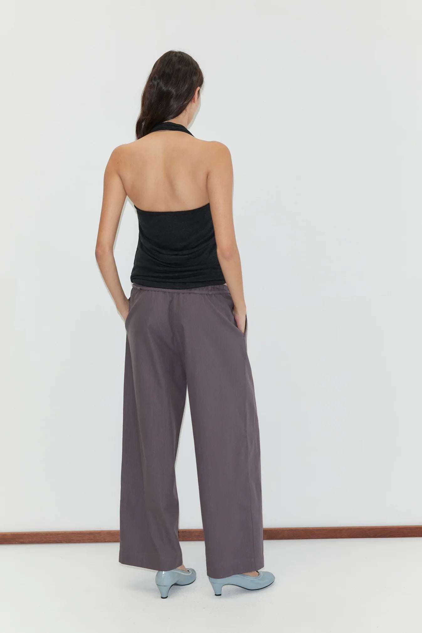 Deiji Studios | Loop Pant in Mulberry Stripe PRESALE