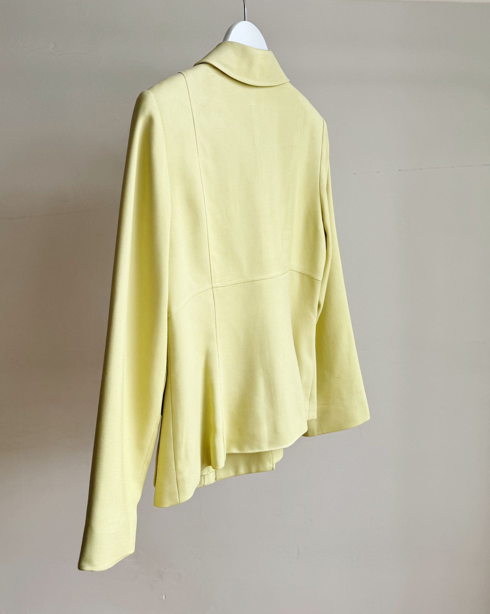 Chartreuse Woven Silk Tailored Blazer - Hey Jude