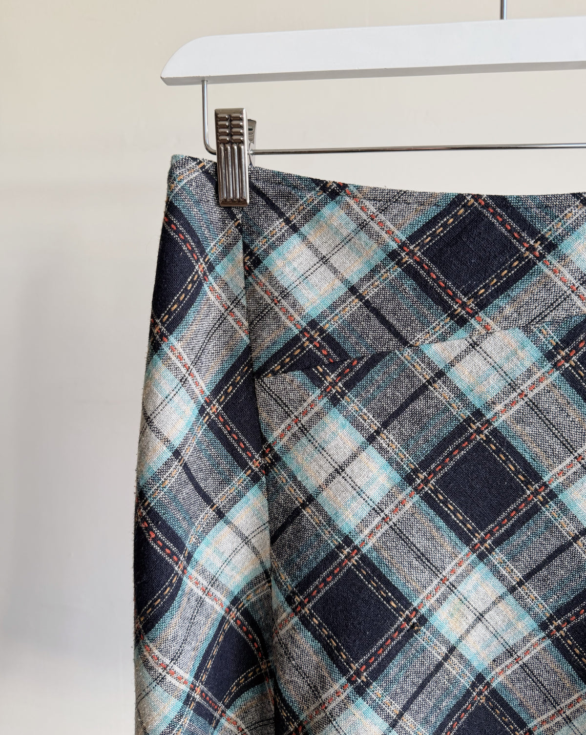 Midnight Plaid A-Line Skirt