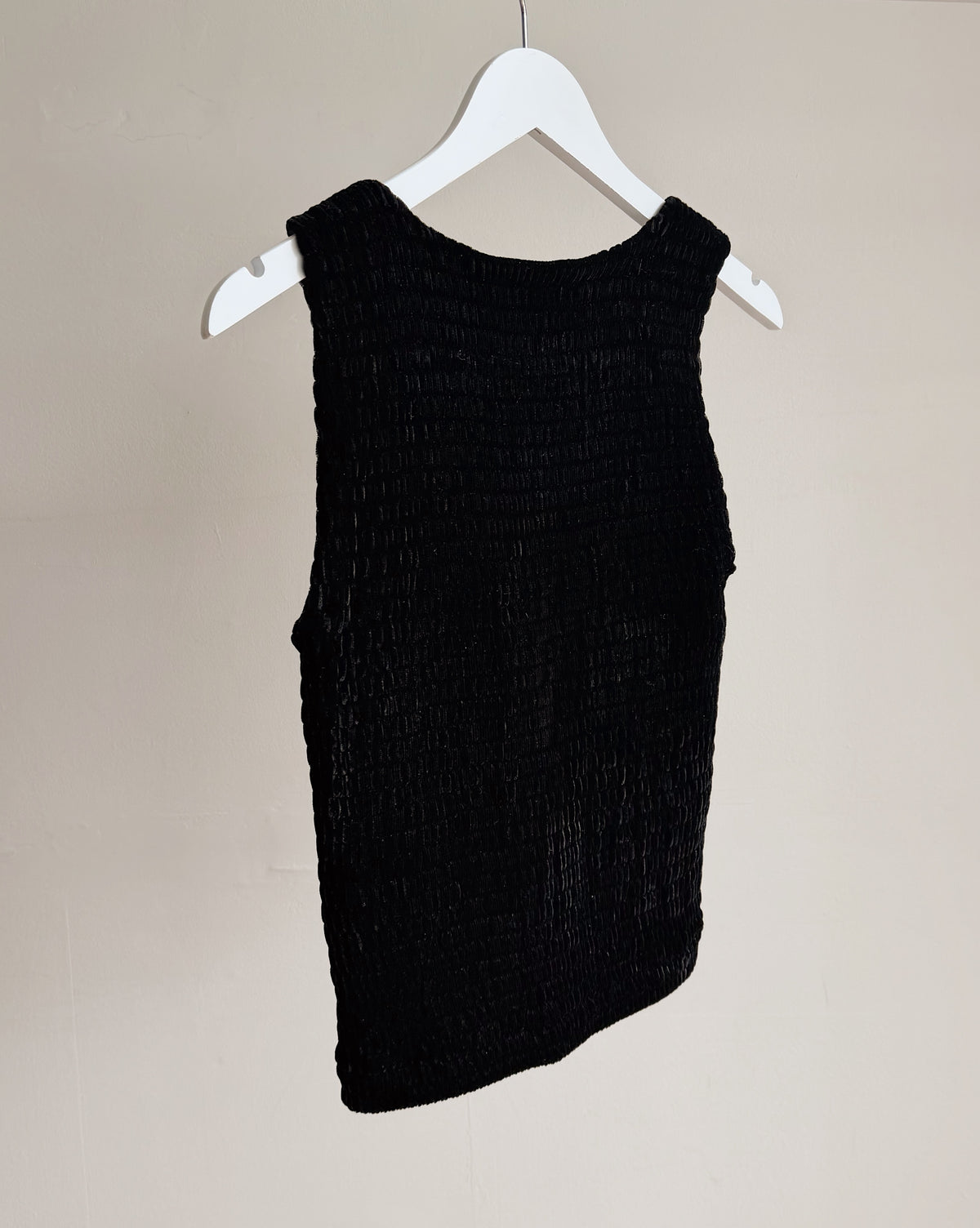 DKNY Black Velvet Ruched Top - Hey Jude