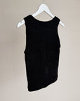 DKNY Black Velvet Ruched Top - Hey Jude