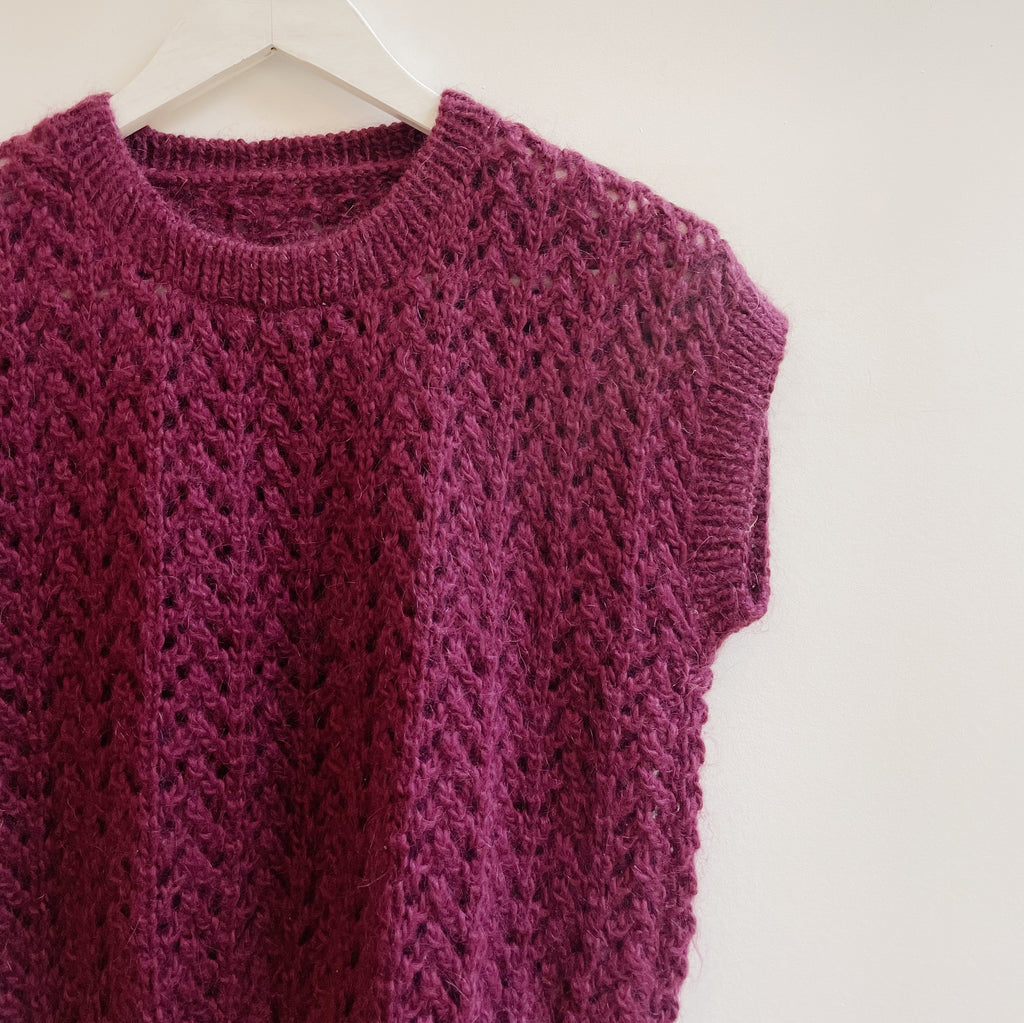 Plum Mohair Vest Top