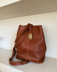 Tobacco Single Strap Leather Backpack
