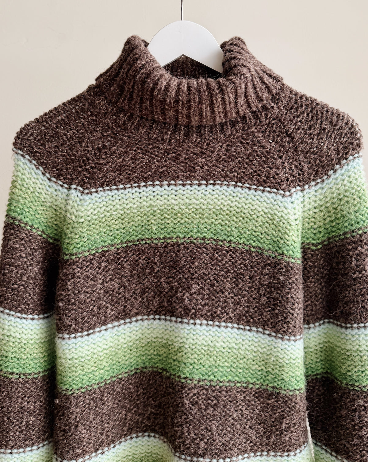 Coffee Alpaca Ombre Striped Turtleneck - Hey Jude
