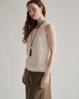 Ivory Knit Linen + Cotton Top