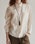 Ivory Boxy Paper-thin Silk Blouse - Hey Jude