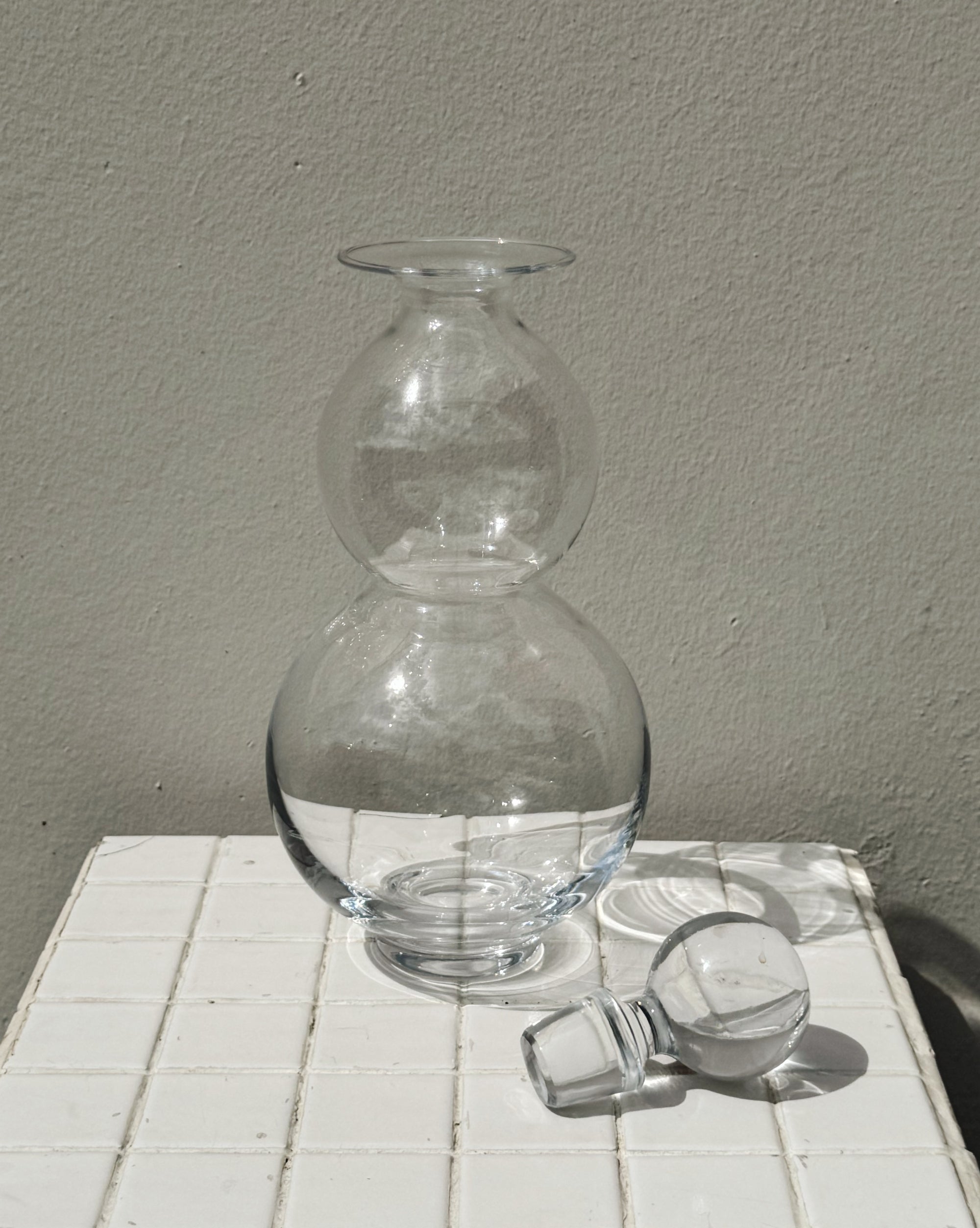 Clear Glass Bubble Decanter - Hey Jude