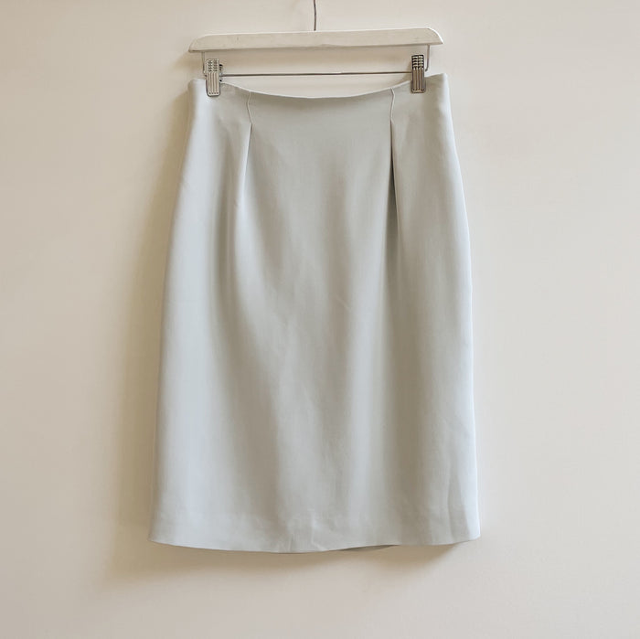 Powder Blue Brushed Silk Skirt