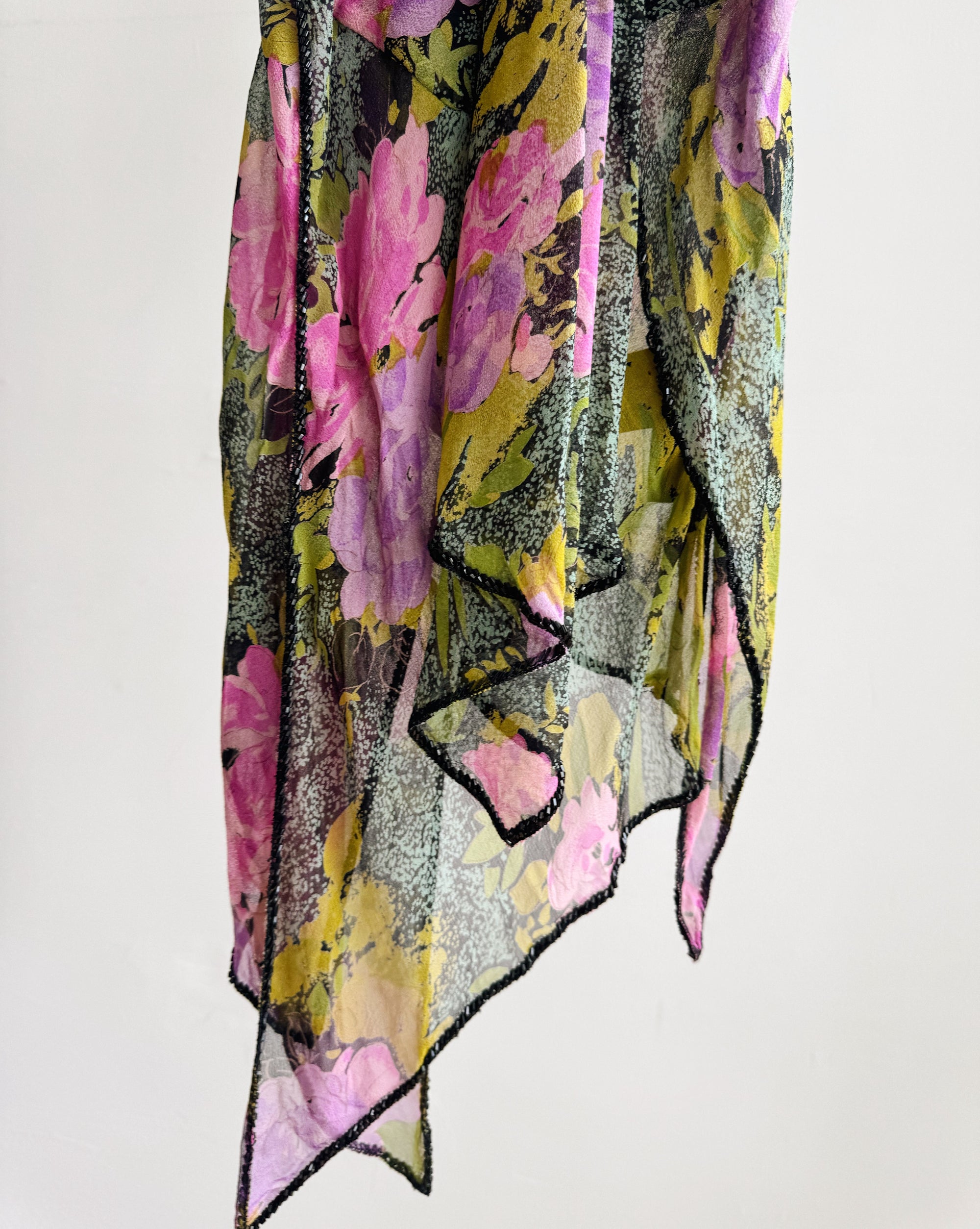 Floral Handkercheif Silk Beaded Cami